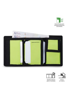 Billetera Para Hombre Contrast Chain Con RFID Blocker Negra