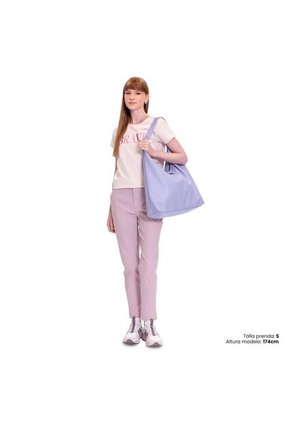 Camiseta Estampada Para Mujer Prime Manga Corta Rosada