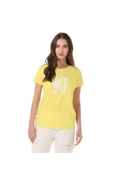 Camiseta Estampada Para Mujer Dusti Amarilla