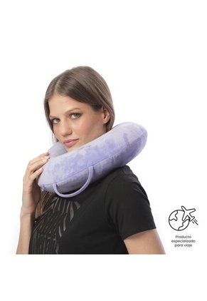 Almohada De Viaje Memory Foam Jet Pillow Morada