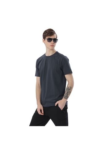 Camisa Para Hombre Unicolor Manne Manga Corta Azul Totto