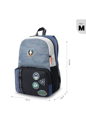 Morral Para Niño Gemini 2 Mediano Gris