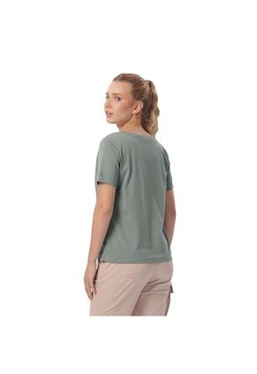 Camisa Para Mujer Unicolor Viny Manga Corta Verde