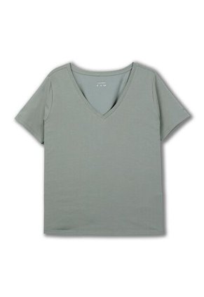 Camisa Para Mujer Unicolor Viny Manga Corta Verde
