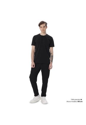 Camisa Para Hombre Unicolor Manne Manga Corta Negra