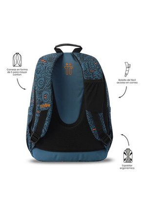 Morral Juvenil Porta PC 14" Acuarela Azul
