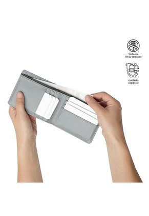 Billetera Krispo Con RFID Blocker Gris
