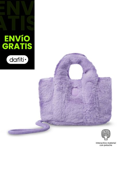 Bolso De Peluche Para Niña Fluffy Morado