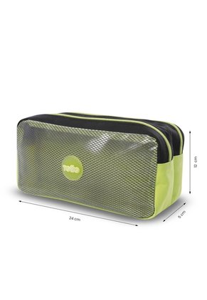 Cartuchera Escolar Mediana Para Niño Mesh Black Negra
