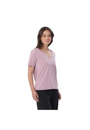 Camisa Para Mujer Unicolor Viny Manga Corta Rosada
