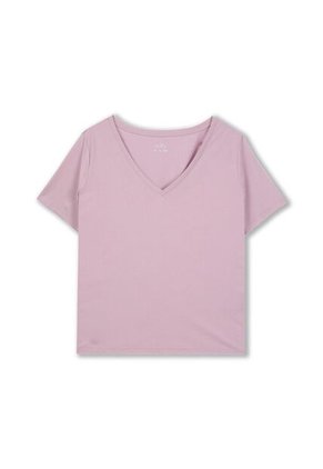 Camisa Para Mujer Unicolor Viny Manga Corta Rosada
