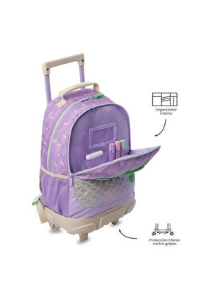 Maleta Para Niña Con Ruedas Kacty Mediano Morado