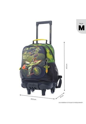 Maleta Para Niño Con Ruedas Explorer Ship Mediano Verde