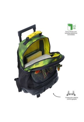 Maleta Para Niño Con Ruedas Explorer Ship Mediano Verde