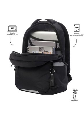 Morral Universitario Porta PC Y Tablet 14" Misisipi Negro Unisex