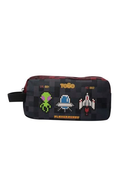 Cartuchera Escolar Para Niño Digibot Roja