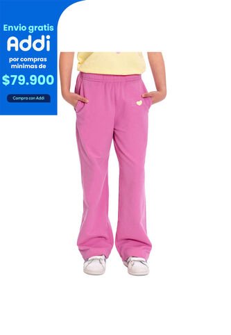 Pantalón Sudadera Para Niña Selva Color Rosado Totto