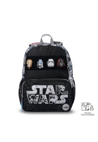 Morral Para Niño Star Wars Jedi Mediano Negro Totto