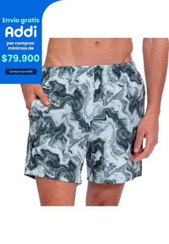 Pantaloneta Estampada Para Hombre Lown Verde Totto