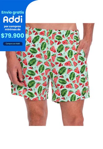 Pantaloneta Estampada Para Hombre Lown Verde Totto