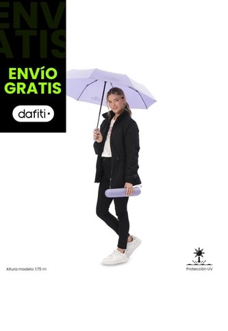 Sombrilla Mediana Aurora Con Filtro UV Morada Totto