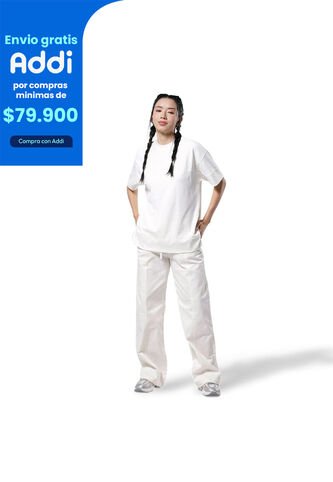 Pantalón Unisex Travy Blanco Totto