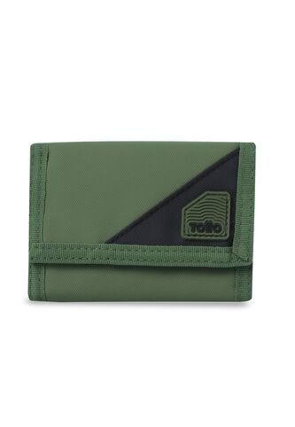 Billetera Para Hombre Contrast Can Con RFID Blocker Verde Totto