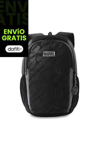 Morral Para Hombre Marvel Black Mediano Negro Totto