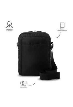 Bolso Para Hombre Bayonne Tipo Crossbody Pequeño Negro