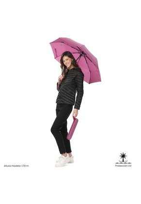 Sombrilla Mediana Solea Con Filtro UV Rosada Rose
