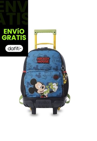 Maleta Para Niño Con Ruedas Mickey Mediano Azul Totto
