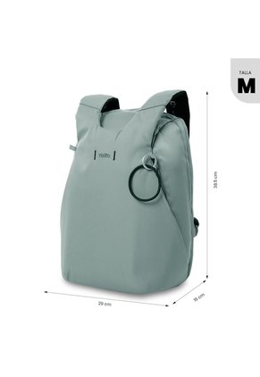 Morral Antirrobo Porta PC 14" Twill Verde Mujer