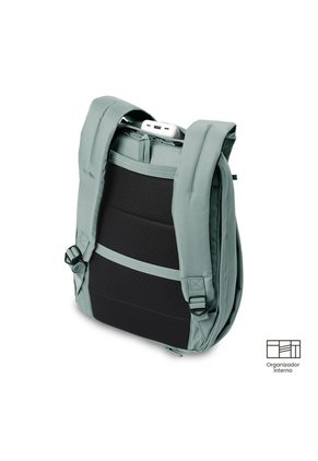 Morral Antirrobo Porta PC 14" Twill Verde Mujer