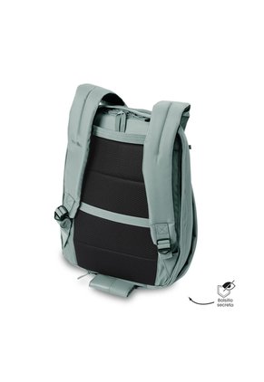 Morral Antirrobo Porta PC 14" Twill Verde Mujer