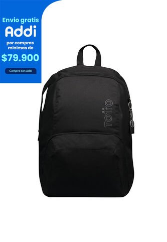 Morral Universitario Ometto Negro Unisex Totto