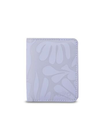 Billetera Mujer Texture Pequeña Con RFID Blocker Morada Totto