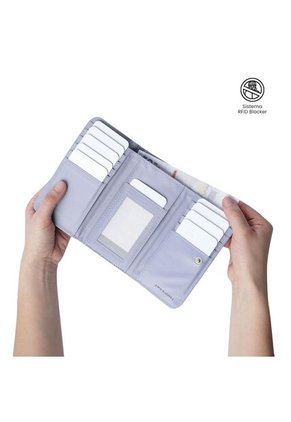 Billetera Para Mujer Texture Var Con RFID Blocker Morada