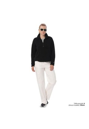 Buzo Con Cremallera Para Mujer Shorel Pullover Negro