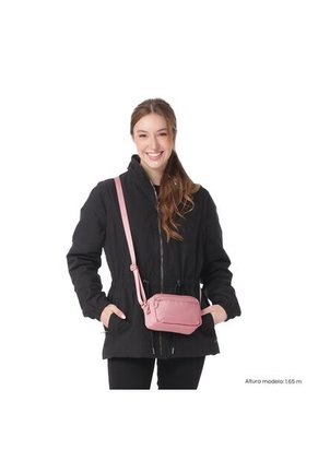 Bolso Para Mujer Bombo Tipo Crossbody Pequeño Rosado