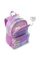 Morral Para Niña Glowy Mediano Morado Con Corazones de Totto
