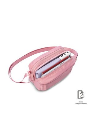 Bolso Para Mujer Bombo Tipo Crossbody Pequeño Rosado