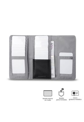 Billetera Para Mujer Smooth Sub Con RFID Blocker Negra