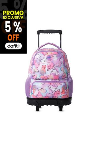 Maleta Para Niña Con Ruedas Skl Grande Rosado Totto