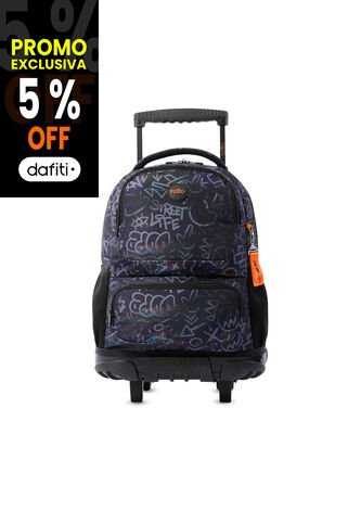 Maleta Para Niño Con Ruedas Skl Grande Negro Totto