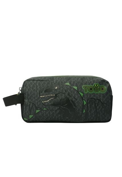Cartuchera Escolar Para Niño Dinoland Gris