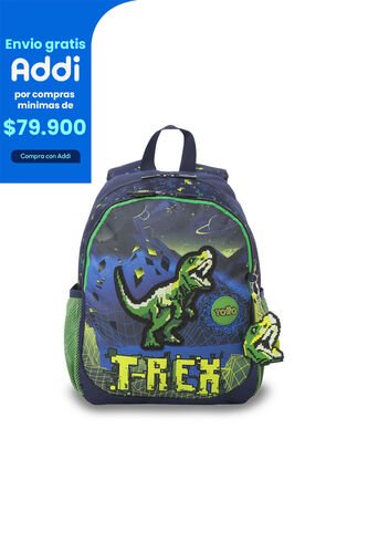 Morral Para Niño Digisaurio Pequeño Color Azul Totto