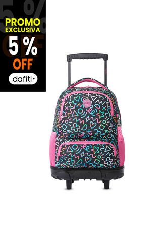 Maleta Para Niña Con Ruedas Skl Grande Negro Totto