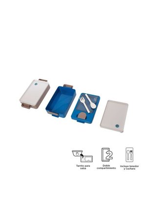 Portacomidas Keiko Azul/Café