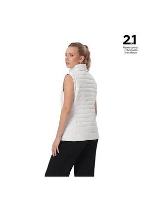 Chaqueta Acolchada 2 En 1 Para Mujer Chalina Blanca