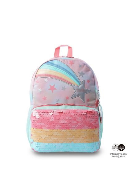 Morral Para Niña Rainbow Star Mediano Rosado